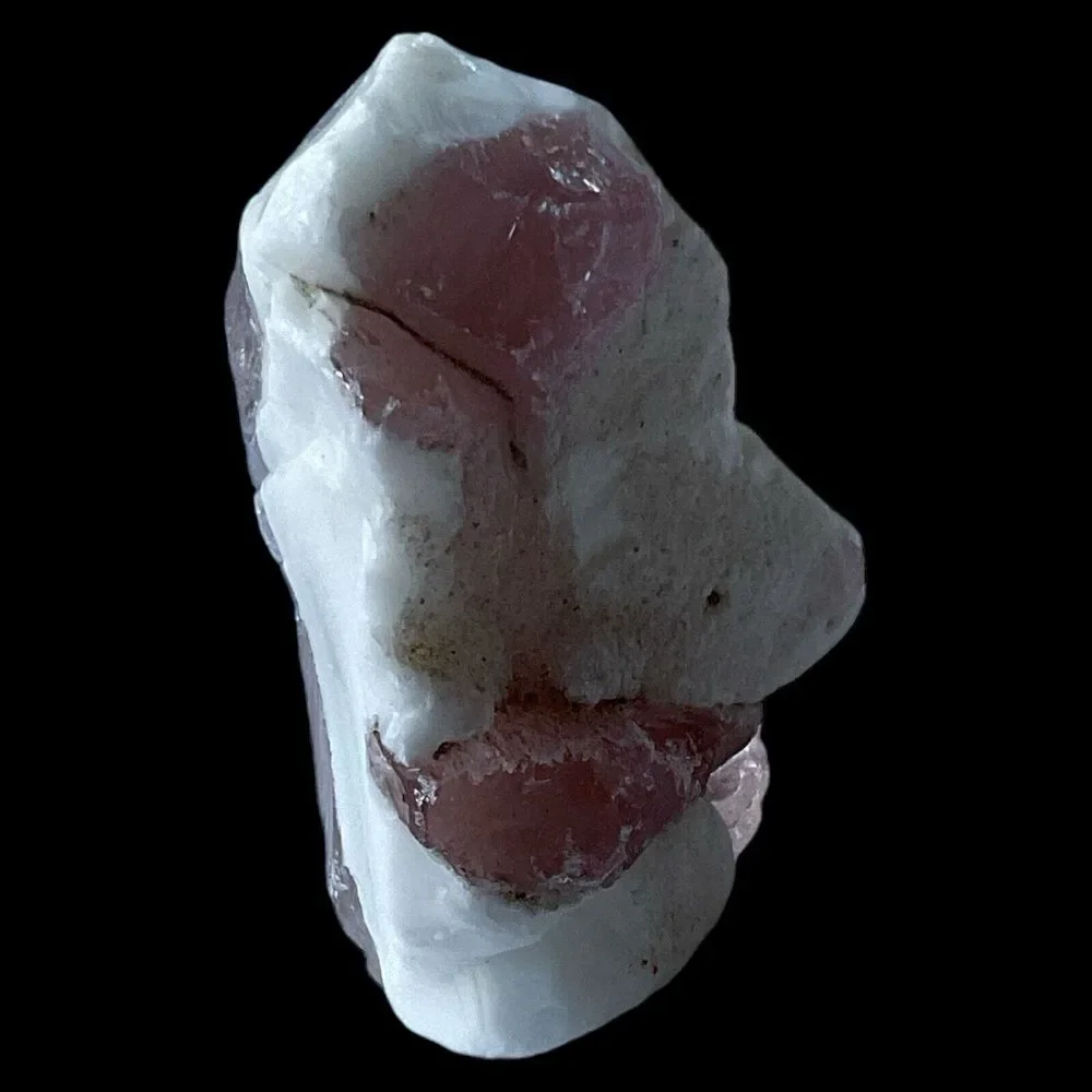 Pink Milk Glass Art Glass Layered Cullet Glowing Manganese Slag‎ Glass #4GL112